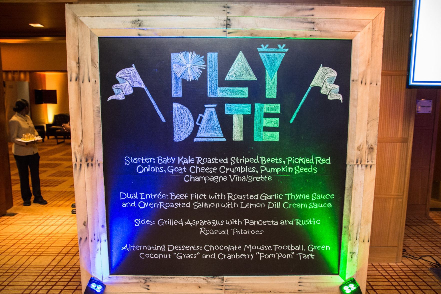 Menu for the evening